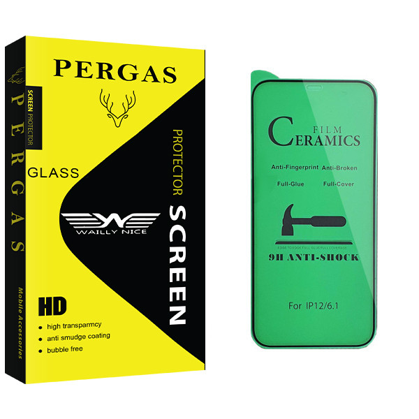 محافظ صفحه نمایش سرامیکی وایلی نایس مدل Pergas Glass مناسب برای گوشی موبایل اپل 12