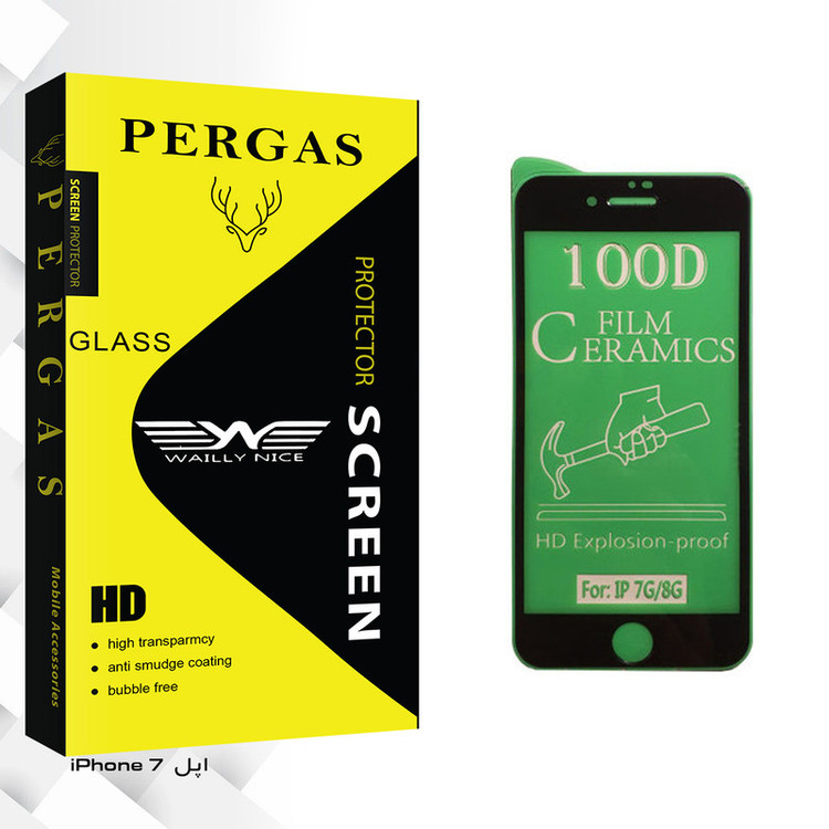 محافظ صفحه نمایش سرامیکی وایلی نایس مدل Pergas Glass مناسب برای گوشی موبایل اپل iPhone 7