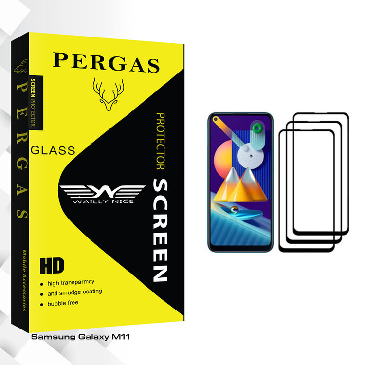 محافظ صفحه نمایش وایلی نایس مدل Pergas Glass مناسب برای گوشی موبایل سامسونگ Galaxy M11 بسته سه عددی