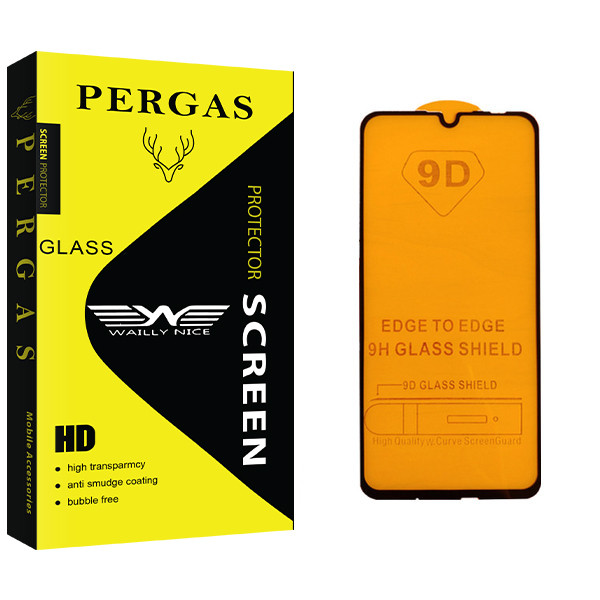 محافظ صفحه نمایش 9D وایلی نایس مدل Pergas Glass مناسب برای گوشی موبایل هوآوی p smart 2019