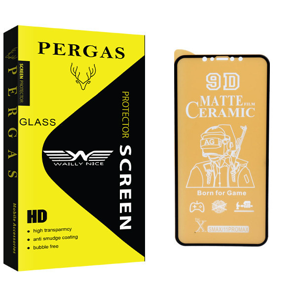 محافظ صفحه نمایش سرامیکی مات وایلی نایس مدل Pergas Glass مناسب برای گوشی موبایل اپل iphone 11 Pro Max/ XS Max
