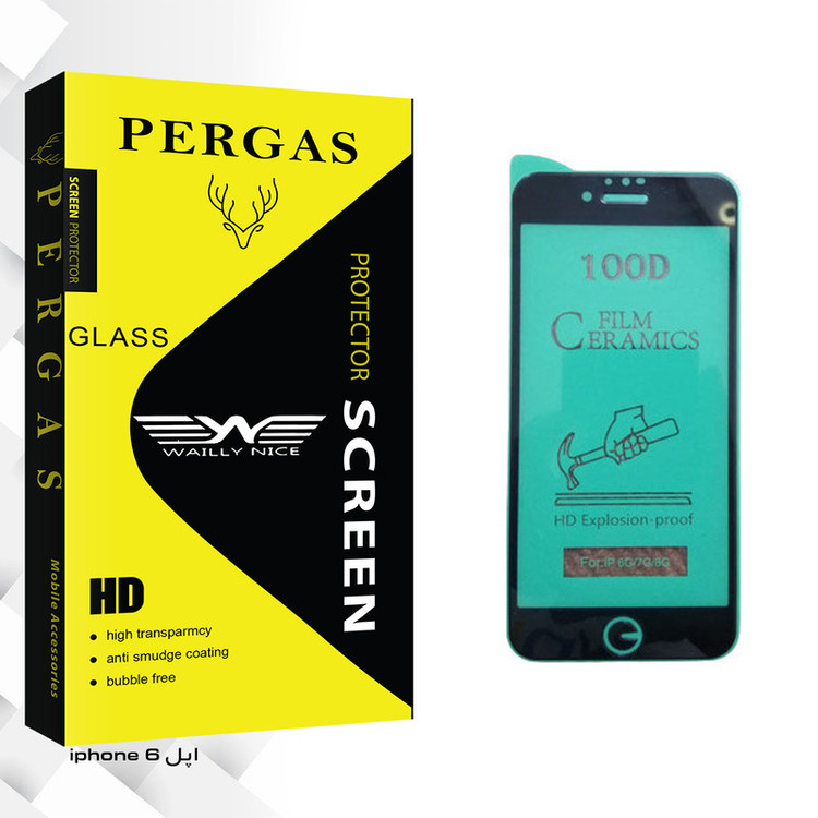 محافظ صفحه نمایش سرامیکی وایلی نایس مدل Pergas Glass مناسب برای گوشی موبایل اپل iPhone 6