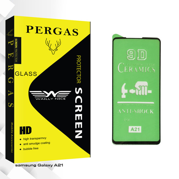 محافظ صفحه نمایش 9D وایلی نایس مدل Pergas Glass مناسب برای گوشی موبایل سامسونگ Galaxy A21