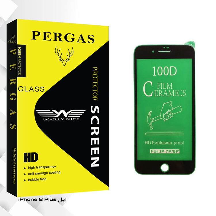 محافظ صفحه نمایش سرامیکی وایلی نایس مدل Pergas Glass مناسب برای گوشی موبایل اپل iPhone 8 Plus