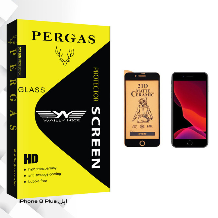 محافظ صفحه نمایش سرامیکی وایلی نایس مدل Pergas Glass مناسب برای گوشی موبایل اپل iPhone 8 Plus