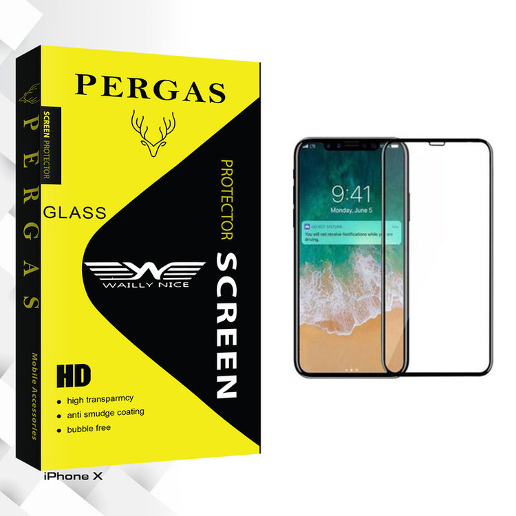 محافظ صفحه نمایش وایلی نایس مدل Pergas Glass مناسب برای گوشی موبایل اپل iPhone X