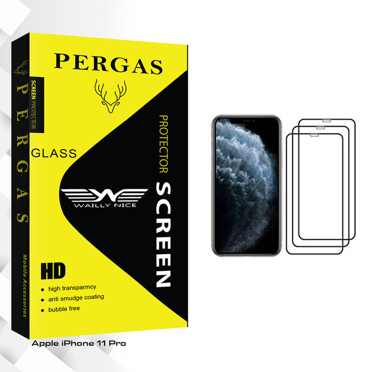 محافظ صفحه نمایش وایلی نایس مدل Pergas Glass مناسب برای گوشی موبایل اپل iPhone 11 Pro بسته سه عددی
