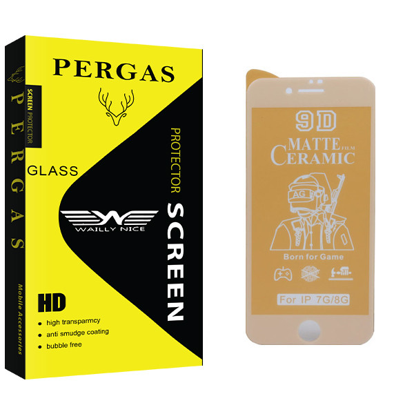 محافظ صفحه نمایش سرامیکی مات وایلی نایس مدل Pergas Glass مناسب برای گوشی موبایل اپل iphone 7 / 8