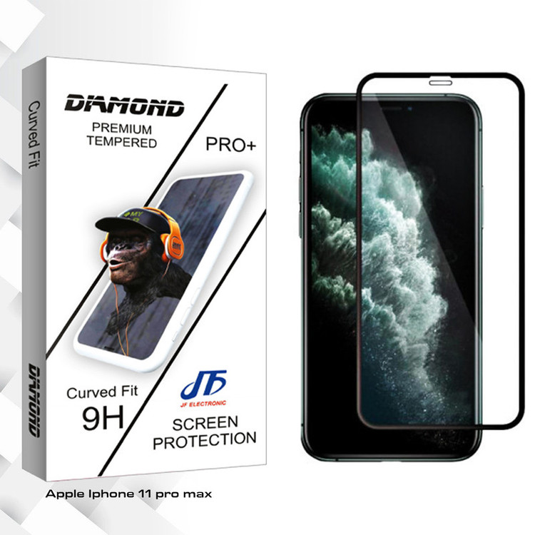 محافظ صفحه نمایش مات جی اف مدل Diamond glass مناسب برای گوشی موبایل اپل Iphone 11 pro max