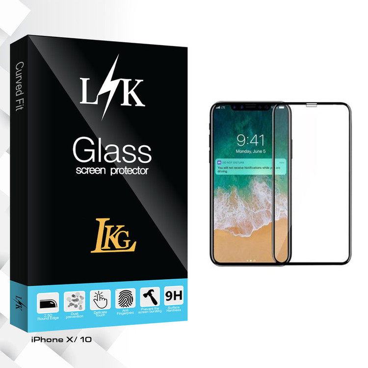 محافظ صفحه نمایش ال کا جی مدل LK Glass مناسب برای گوشی موبایل اپل iphone X
