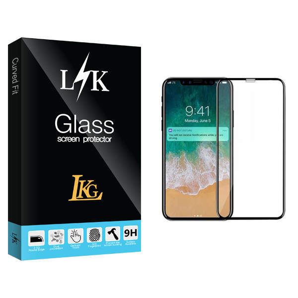 محافظ صفحه نمایش ال کا جی مدل LK Glass مناسب برای گوشی موبایل اپل iphone X