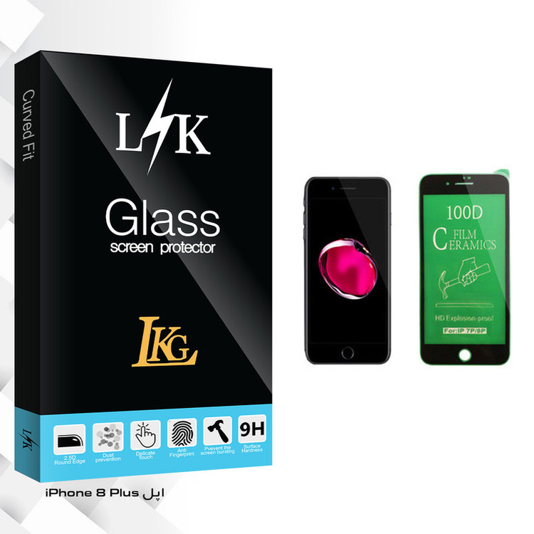 محافظ صفحه نمایش سرامیکی ال کا جی مدل LK Glass مناسب برای گوشی موبایل اپل iPhone 8 Plus