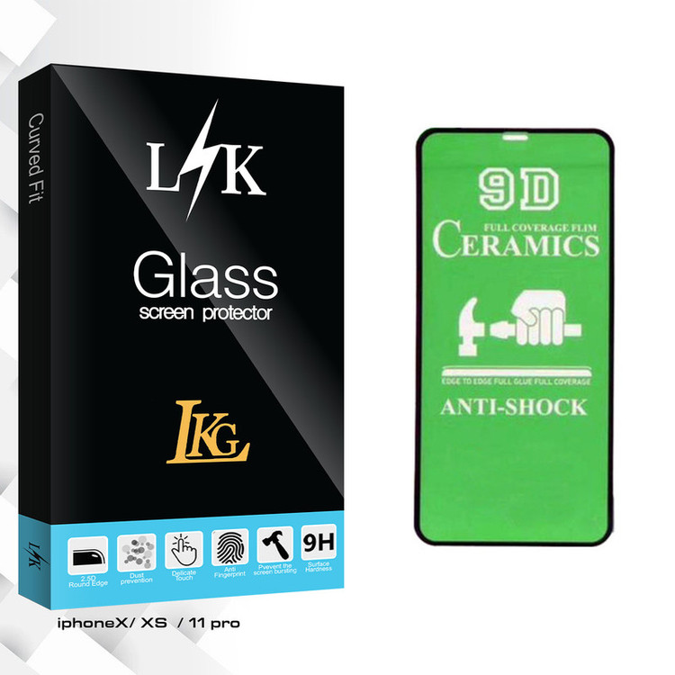 محافظ صفحه نمایش 9D ال کا جی مدل LK Glass مناسب برای گوشی موبایل اپل Iphone X/ Xs /11 Pro