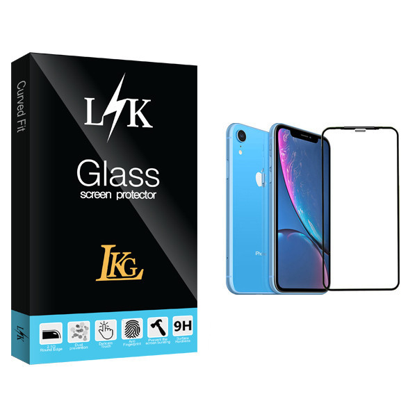 محافظ صفحه نمایش 5D ال کا جی مدل LK Glass مناسب برای گوشی موبایل اپل iPhone XR