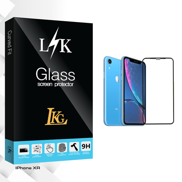 محافظ صفحه نمایش 5D ال کا جی مدل LK Glass مناسب برای گوشی موبایل اپل iPhone XR