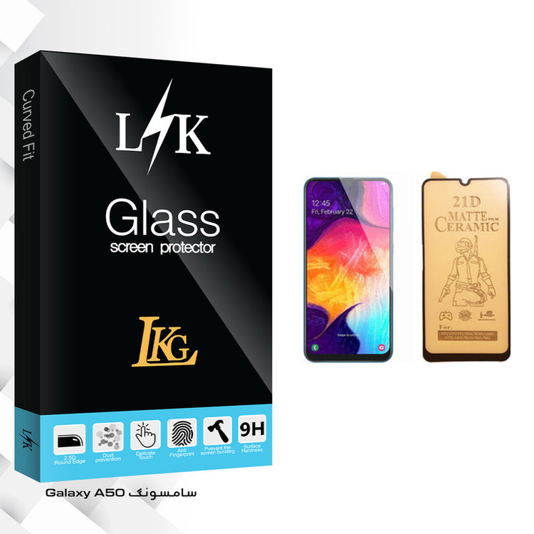 محافظ صفحه نمایش سرامیکی ال کا جی مدل LK Glass مناسب برای گوشی موبایل سامسونگ Galaxy A50