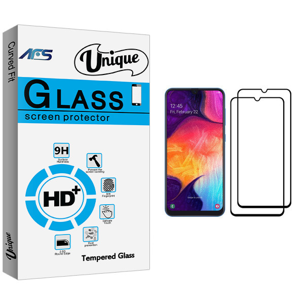 محافظ صفحه نمایش ای اف اس مدل Unique Glass مناسب برای گوشی موبایل سامسونگ Galaxy A50 بسته دو عددی