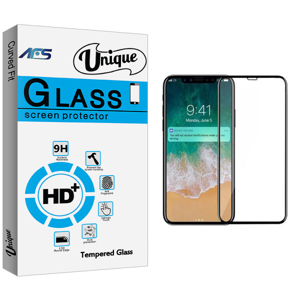 محافظ صفحه نمایش ای اف اس مدل Unique Glass مناسب برای گوشی موبایل اپل iPhone X