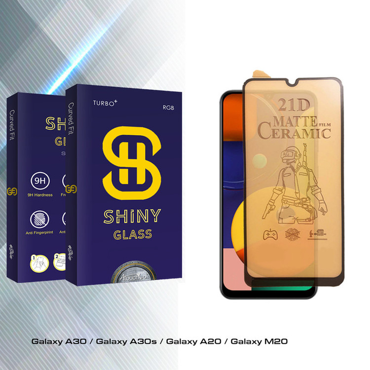 محافظ صفحه نمایش سرامیکی مات آتوچبو مدل Shiny Glass مناسب برای گوشی موبایل سامسونگ Galaxy A30 / Galaxy A30s / Galaxy A20 / Galaxy M20