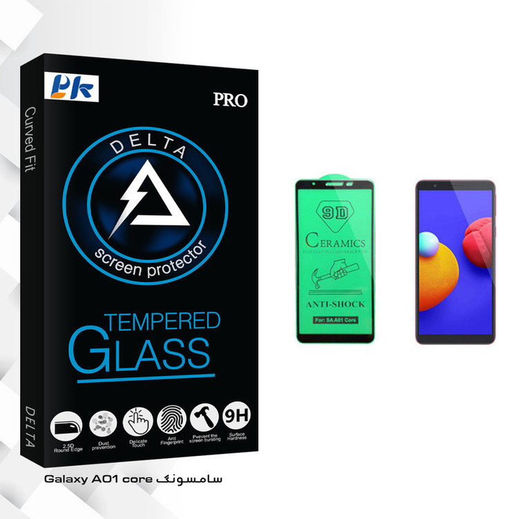محافظ صفحه نمایش سرامیکی پی کی مدل Delta Glass مناسب برای گوشی موبایل سامسونگ Galaxy A01 core