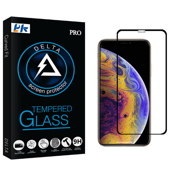 محافظ صفحه نمایش پی کی مدل Delta Glass مناسب برای گوشی موبایل اپل iPhone X