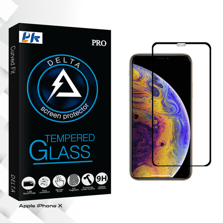 محافظ صفحه نمایش پی کی مدل Delta Glass مناسب برای گوشی موبایل اپل iPhone X