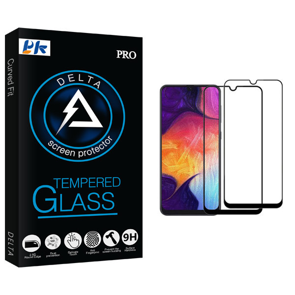 محافظ صفحه نمایش پی کی مدل Delta Glass مناسب برای گوشی موبایل سامسونگ Galaxy M20 بسته دو عددی