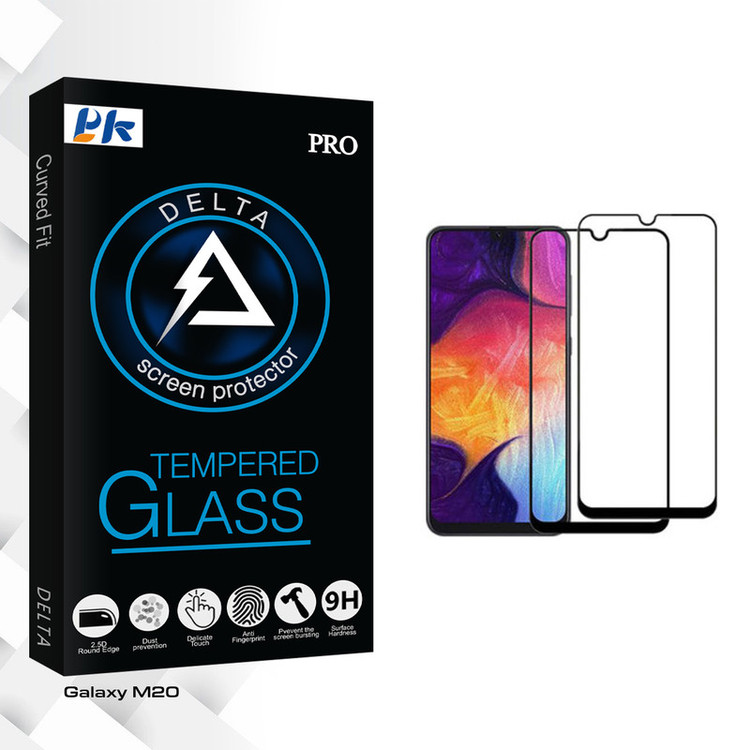محافظ صفحه نمایش پی کی مدل Delta Glass مناسب برای گوشی موبایل سامسونگ Galaxy M20 بسته دو عددی
