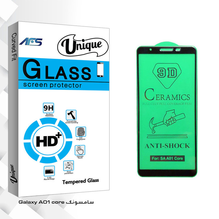 محافظ صفحه نمایش سرامیکی ای اف اس مدل Unique Glass مناسب برای گوشی موبایل سامسونگ Galaxy A01 core
