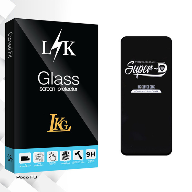 محافظ صفحه نمایش شیشه ای ال کا جی مدل LK GlassSuper D مناسب برای گوشی موبایل شیائومی Poco F3