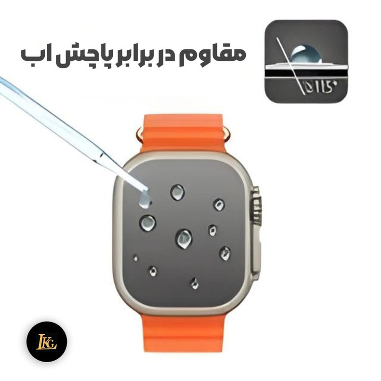 محافظ صفحه نمایش ال کا جی مدل PMMA مناسب برای ساعت هوشمند اپل Series8-41