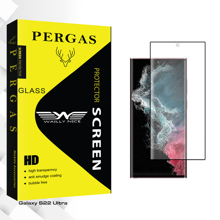 محافظ صفحه نمایش شیشه ای وایلی نایس مدل Pergas Pro مناسب برای گوشی موبایل سامسونگ Galaxy S22 Ultra