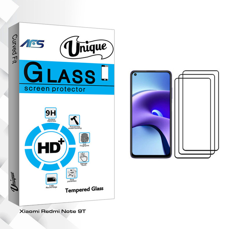 محافظ صفحه نمایش ای اف اس مدل Unique Glass مناسب برای گوشی موبایل شیائومی Redmi Note 9T بسته سه عددی