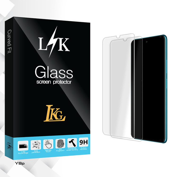 محافظ صفحه نمایش شیشه ای ال کا جی مدل LK Glass MIX مناسب برای گوشی موبایل هوآوی Y8p بسته دو عددی