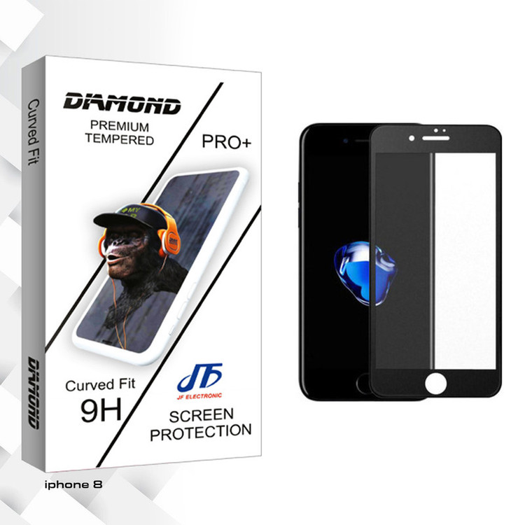 محافظ صفحه نمایش شیشه ای جی اف مدل Diamond glass مناسب برای گوشی موبایل اپل iphone 8