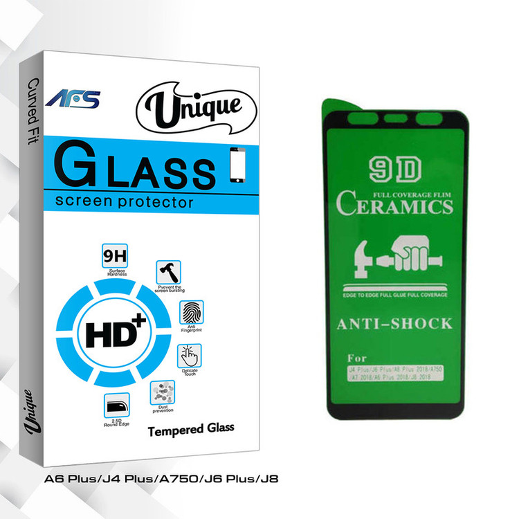 محافظ صفحه نمایش سرامیکی ای اف اس مدل Uni مناسب برای گوشی موبایل سامسونگ GALAXY A6 Plus/J4 Plus/A750/J6 Plus/J8