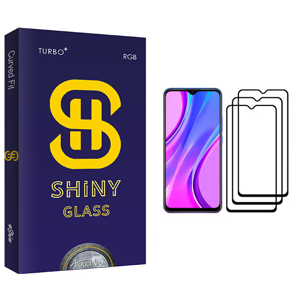 محافظ صفحه نمایش آتوچبو مدل Shiny Glass مناسب برای گوشی موبایل شیائومی Redmi 9 بسته سه عددی