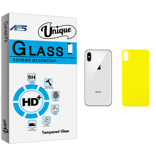 محافظ پشت گوشی ای اف اس مدل Unique Glass مناسب برای گوشی موبایل اپل iPhone X