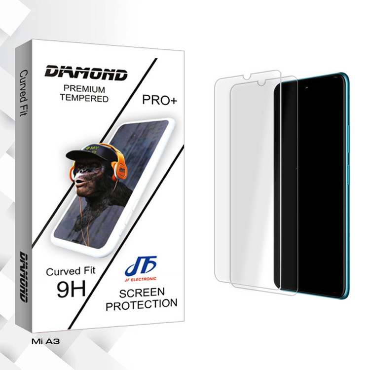 محافظ صفحه نمایش شیشه ای جی اف مدل Diamond Glass MIX مناسب برای گوشی موبایل شیائومی Mi A3 بسته دو عددی