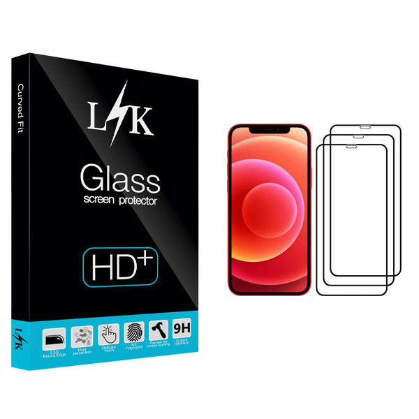 محافظ صفحه نمایش ال کی مدل Hard glass مناسب برای گوشی موبایل اپل iPhone 12 Pro MAX بسته 3 عددی