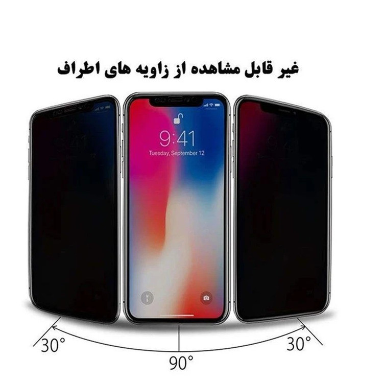 محافظ صفحه نمایش حریم شخصی ال کا جی مدل LKK مناسب برای گوشی موبایل شیائومی Redmi 12Pro Plus