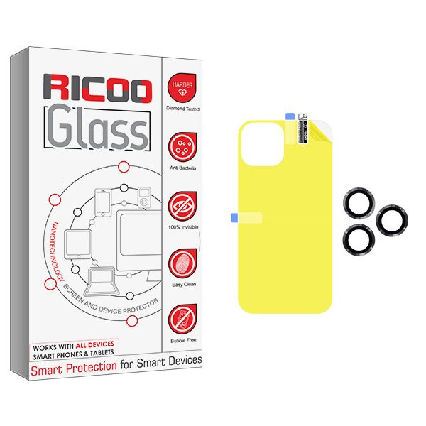 محافظ پشت گوشی ریکو مدل RiC2 مناسب برای گوشی موبایل اپل iPhone 13 Pro به همراه محافظ لنز گوشی