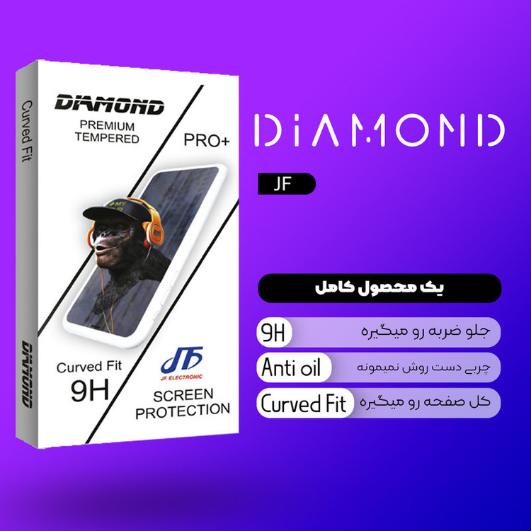 محافظ صفحه نمایش حریم شخصی جی اف مدل Diamond Secret مناسب برای گوشی موبایل شیائومی Redmi 9T NFC
