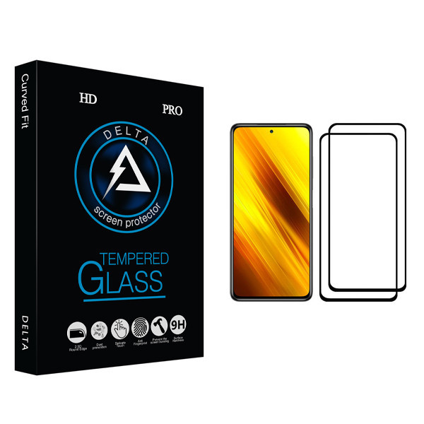 محافظ صفحه نمایش دلتا مدل HD مناسب برای گوشی موبایل شیائومی Poco X3 NFC بسته دو عددی