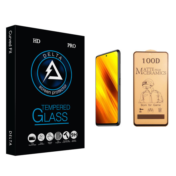 محافظ صفحه نمایش سرامیکی دلتا مدل HD مناسب برای گوشی موبایل شیائومی Poco X3