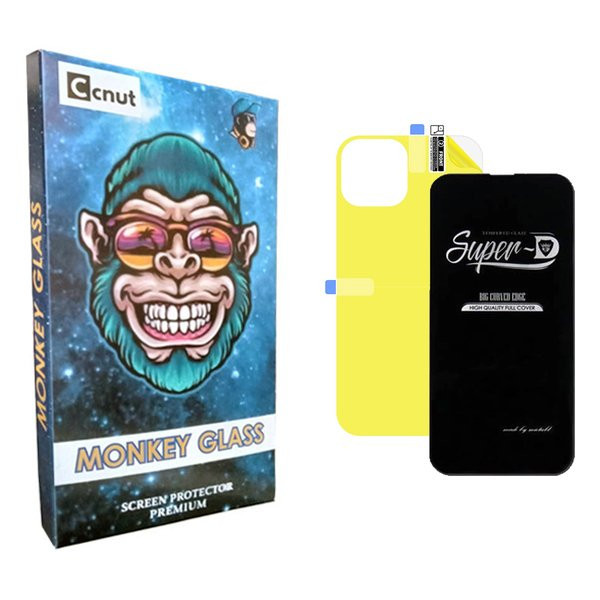 محافظ صفحه نمایش کوکونات مدل mnk SuperD مناسب برای گوشی موبایل اپل iPhone 14 Pro به همراه محافظ پشت گوشی