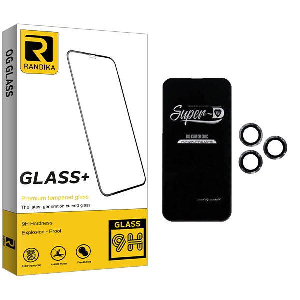 محافظ صفحه نمایش راندیکا مدل RK SuperD مناسب برای گوشی موبایل اپل iPhone 13 Pro به همراه محافظ لنز گوشی