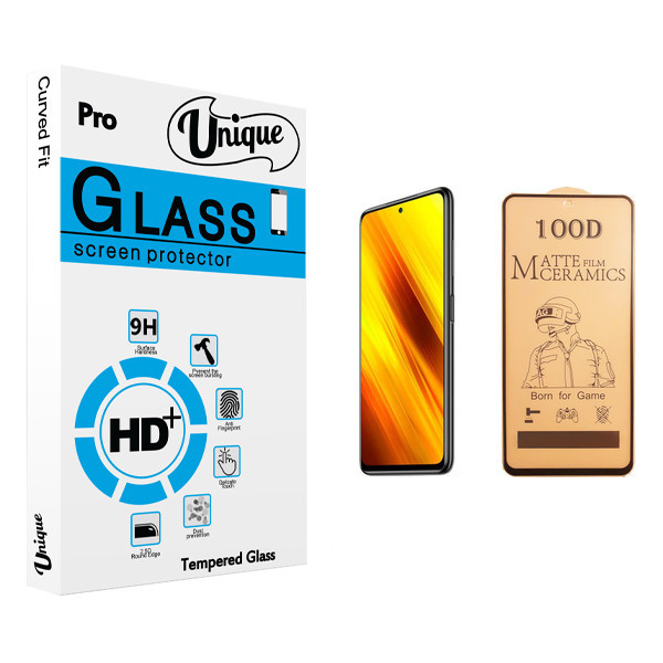 محافظ صفحه نمایش سرامیکی یونیک مدل +Clear مناسب برای گوشی موبایل شیائومی Poco X3