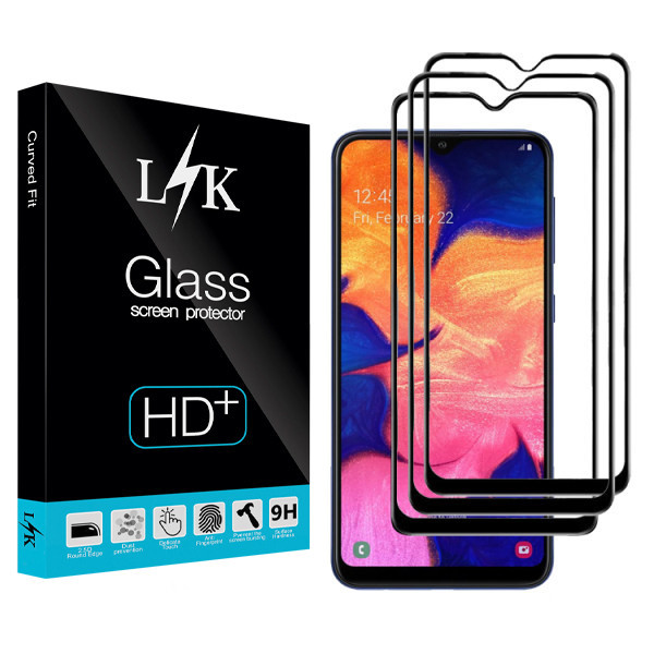 محافظ صفحه نمایش ال کی مدل +HD مناسب برای گوشی موبایل سامسونگ Galaxy M10 بسته سه عددی