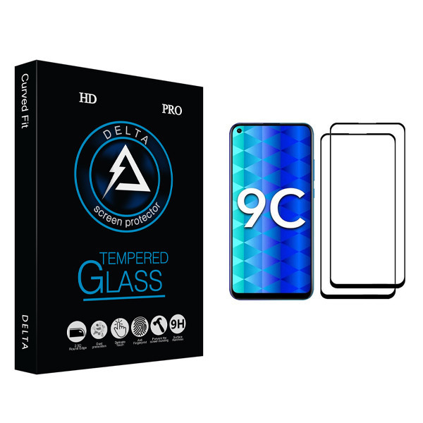 محافظ صفحه نمایش دلتا مدل Fit مناسب برای گوشی موبایل آنر 9C بسته دو عددی